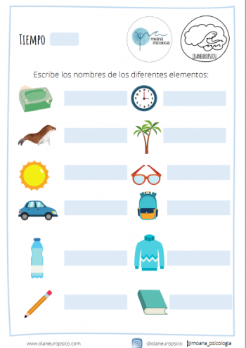 Nombre de objetos